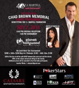 Chad Brown memorial poker tournament Maria Ho cancer AIDS