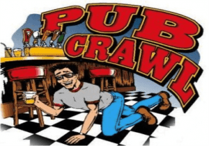 Poker pub crawl in Lynn Massachusetts.