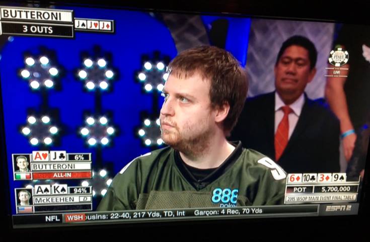 Joe McKeehen November Nine ESPN WSOP 2015 Day One