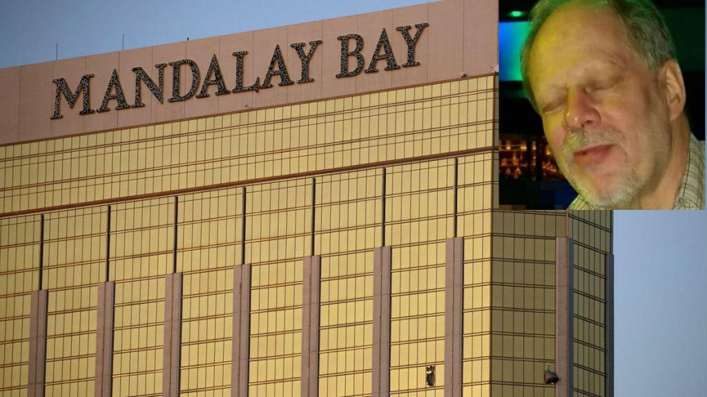 Las Vegas shooter next to Mandalay Bay with windows smashed out