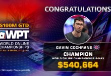 WPT and WSOP Online Updates: Gavin Cochrane Comes Out On Top